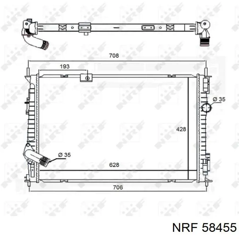 Радиатор 58455 NRF