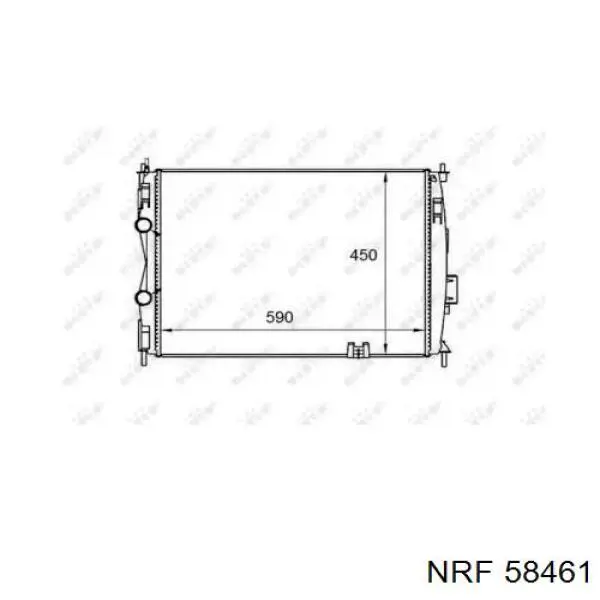 Радиатор охлаждения двигателя NRF 58461 цена, от 158.02 USD