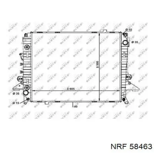 Купить 58463 NRF Радиатор водяной