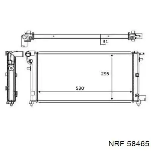 Радиатор 58465 NRF