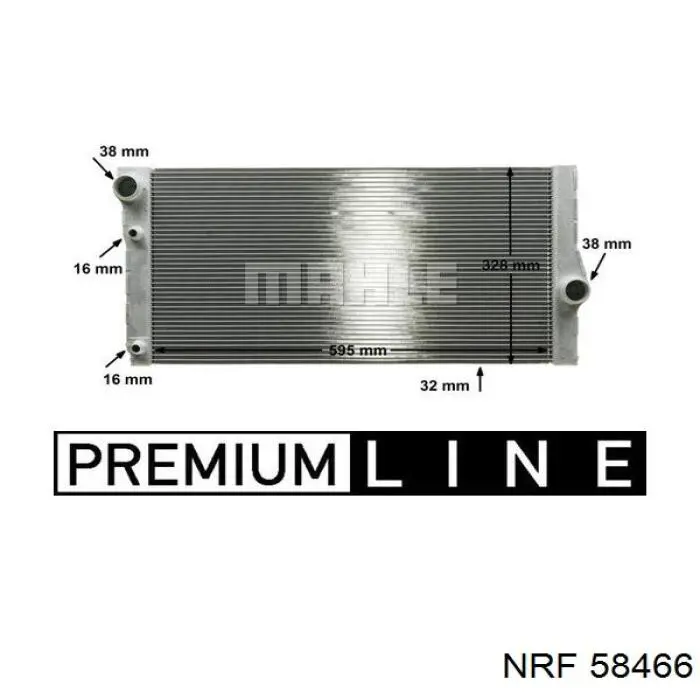 Radiador refrigeración del motor 58466 NRF
