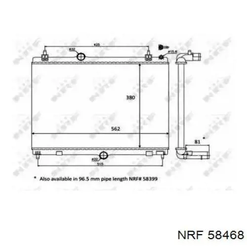 Радиатор 58468 NRF