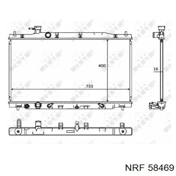 Купить 58469 NRF Радиатор водяной