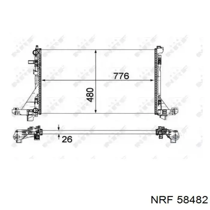 58482 NRF radiador de esfriamento de motor