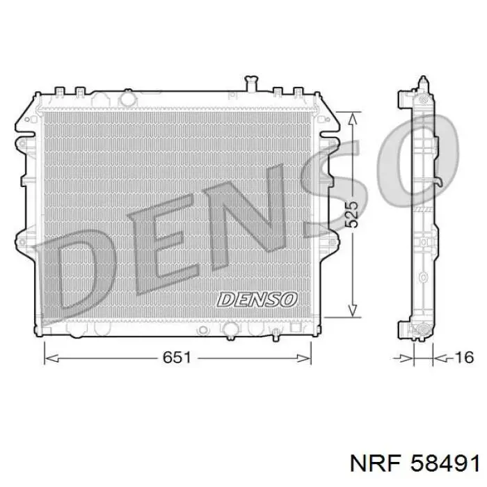 Радиатор охлаждения двигателя NRF 58491 цена, от 146.17 USD