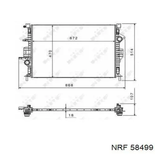 58499 NRF радиатор
