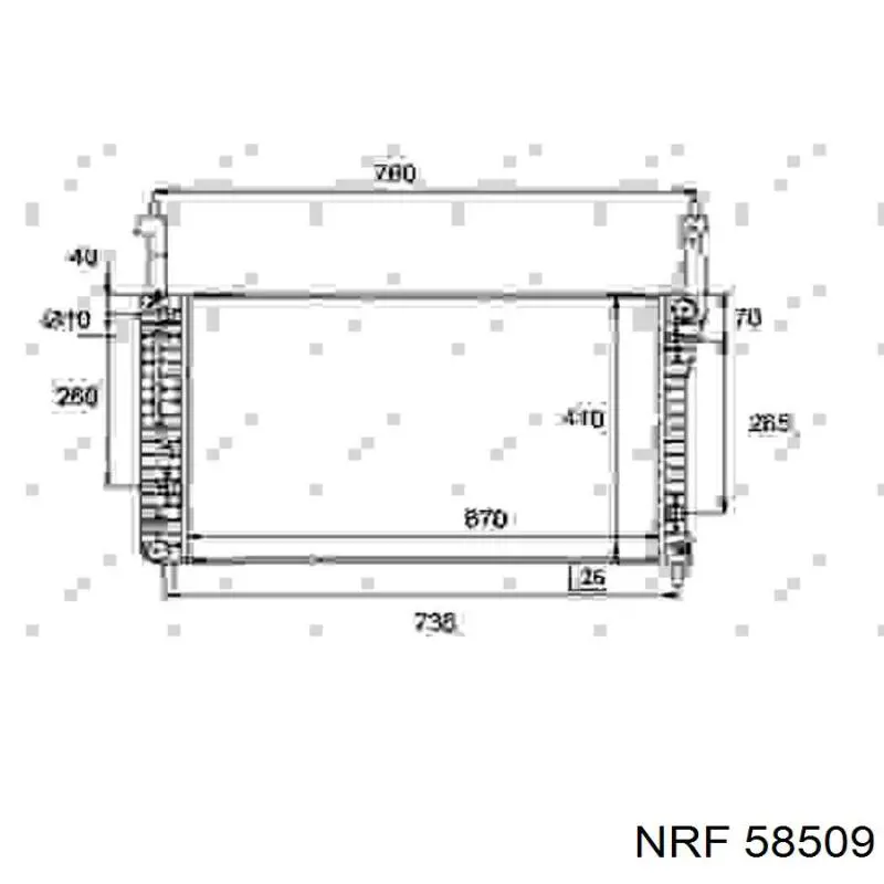 Радиатор 58509 NRF