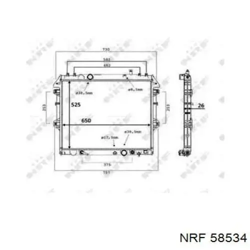 TY001430 SAT Радиатор основной