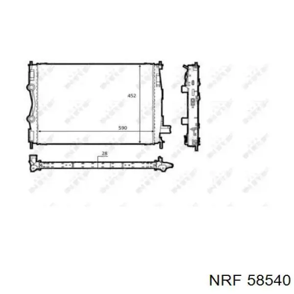 Радиатор 58540 NRF