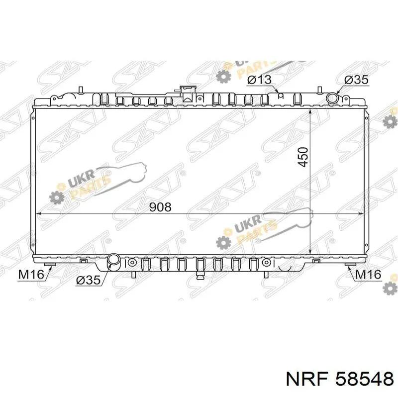 Compre 58548 NRF Radiador de esfriamento de motor