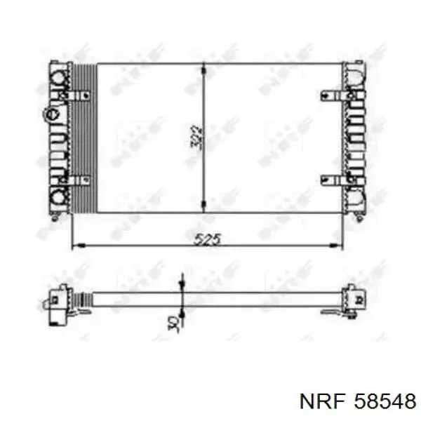 Radiador de esfriamento de motor 58548 NRF