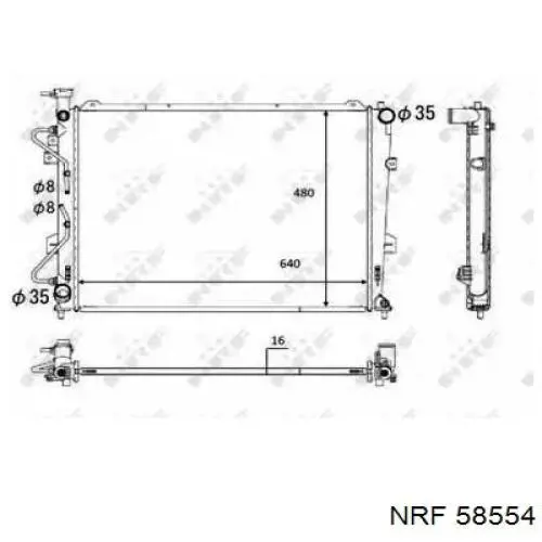 58554 NRF радиатор