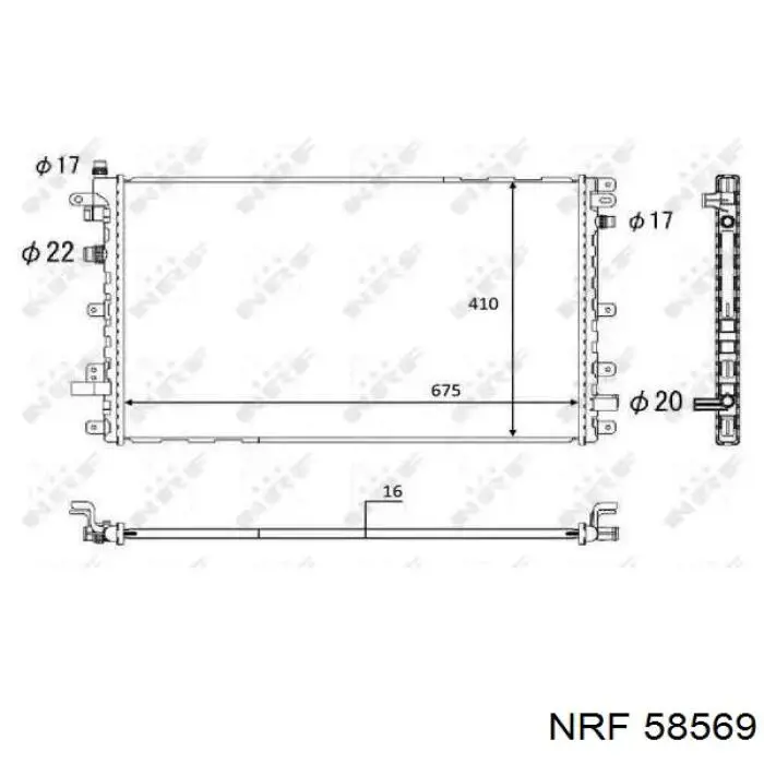 Радиатор 58569 NRF