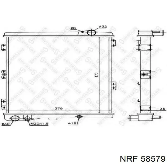 Радиатор охлаждения двигателя NRF 58579 цена, от 75.95 USD