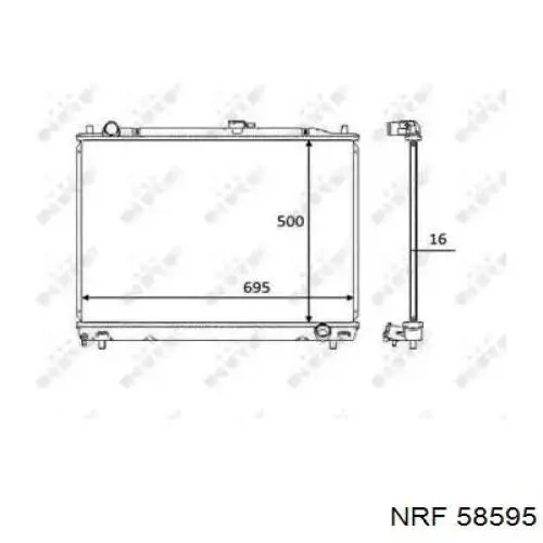 Радиатор 58595 NRF