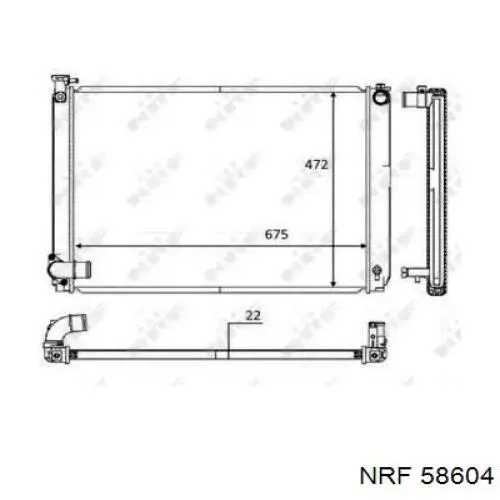 Радиатор 58604 NRF