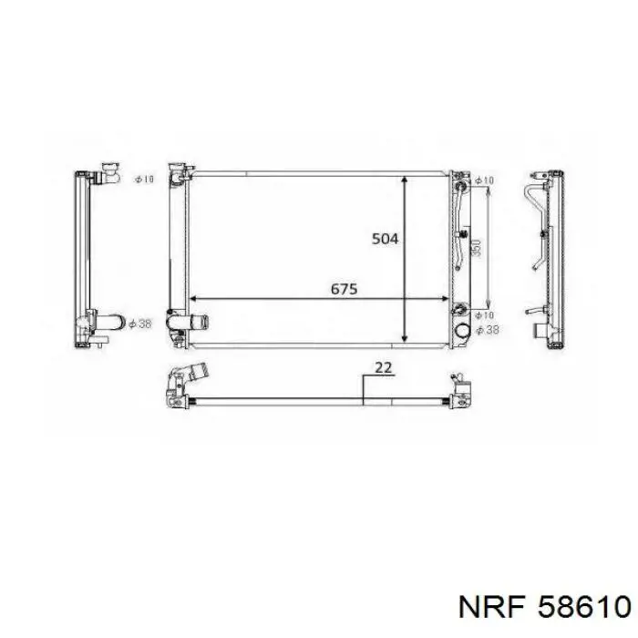 Радиатор 58610 NRF