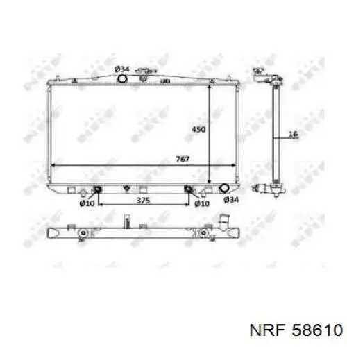 58610 NRF Радиатор основной