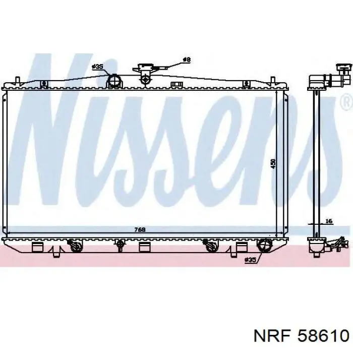 Радиатор охлаждения двигателя NRF 58610 цена, от 135.96 USD
