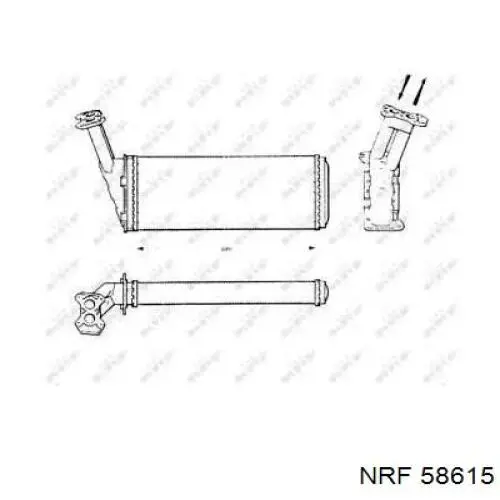 Радиатор печки 58615 NRF