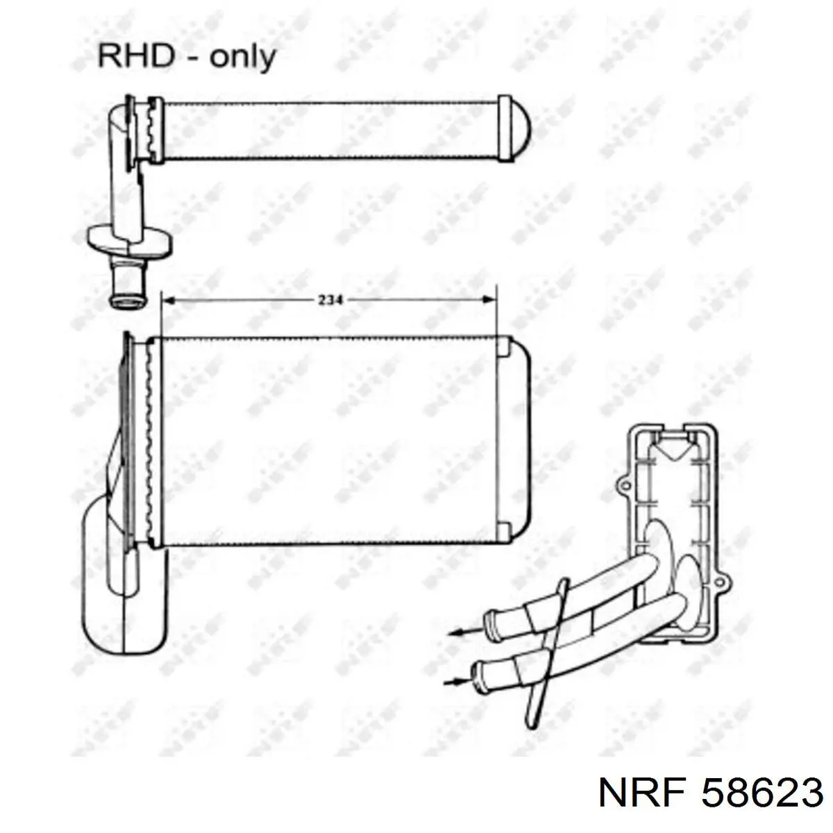 58623 NRF радиатор печки