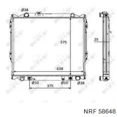 Радиатор 58648 NRF