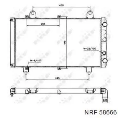 Радиатор 58666 NRF