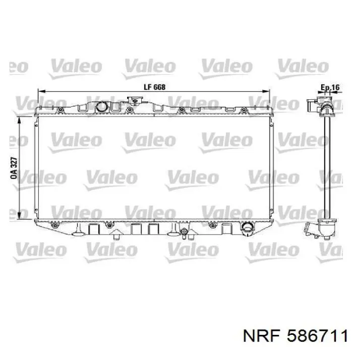 Радиатор 586711 NRF