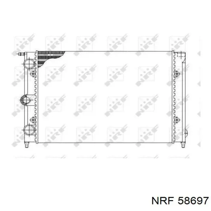 Radiador refrigeración del motor 58697 NRF