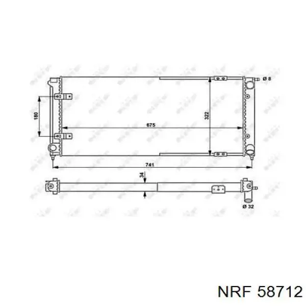 Радиатор 58712 NRF