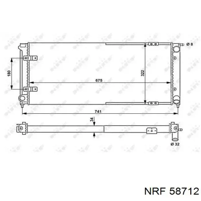 Радиатор 58712 NRF