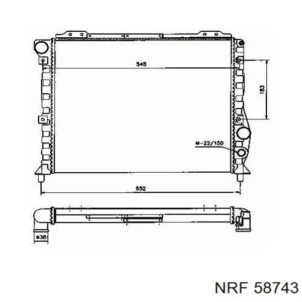 Radiador refrigeración del motor 58743 NRF