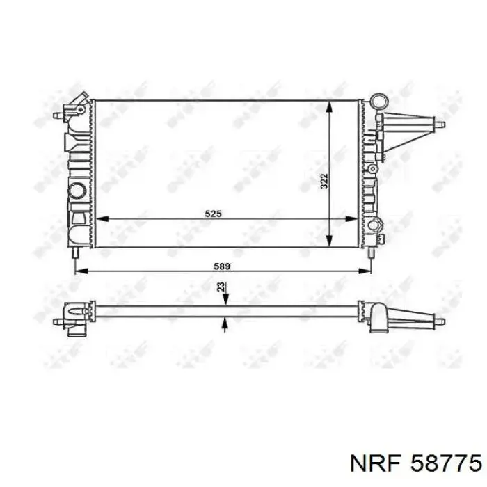 Радиатор 58775 NRF