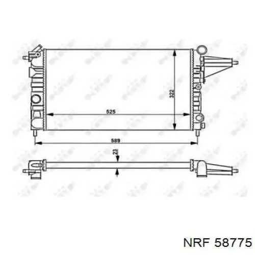 Купить 58775 NRF Радиатор водяной