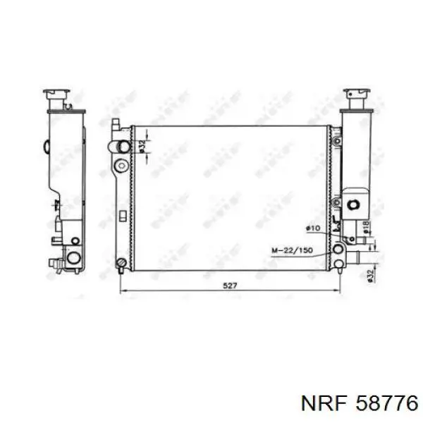 Radiador refrigeración del motor 58776 NRF