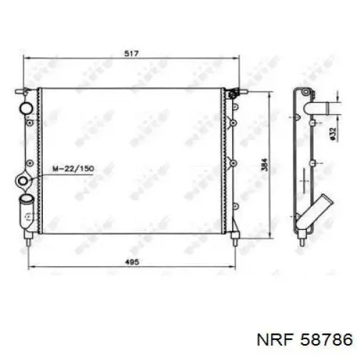Радиатор 58786 NRF