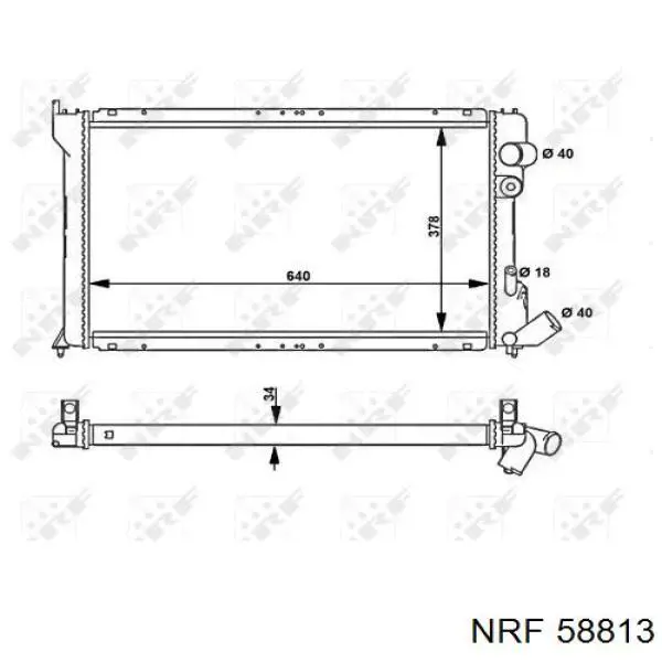 Купить 58813 NRF Радиатор водяной