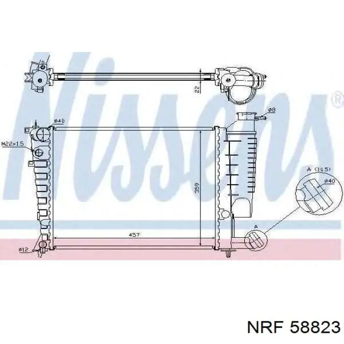 Радиатор 58823 NRF