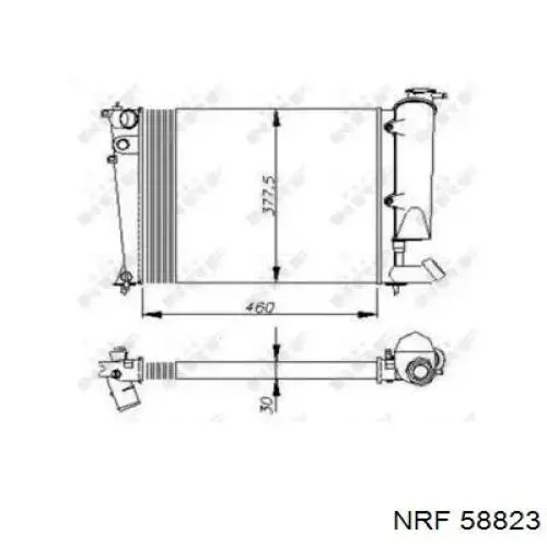Радиатор 58823 NRF