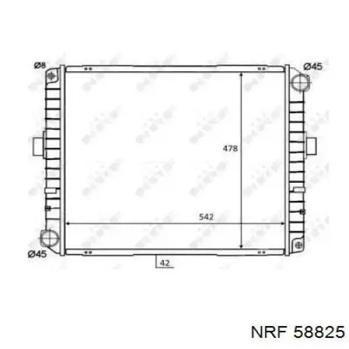 Радиатор 58825 NRF