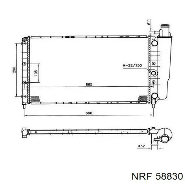 Радиатор 58830 NRF