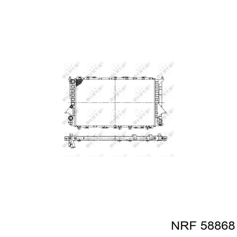 Радиатор охлаждения двигателя NRF 58868 цена, от 61.70 USD