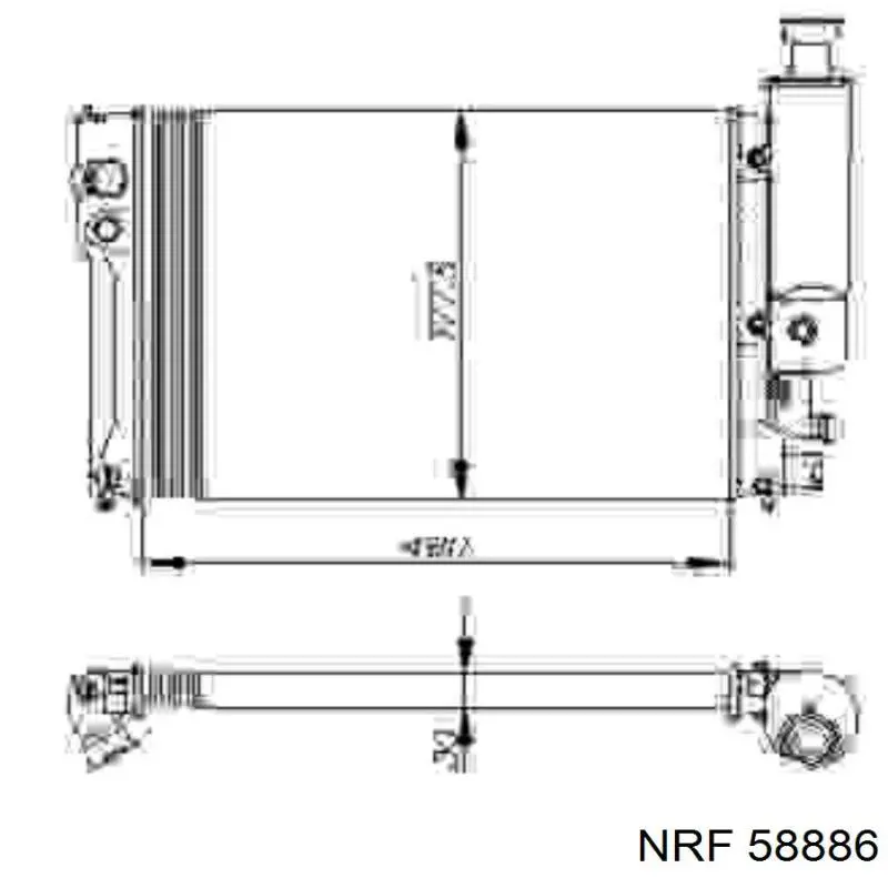 Radiador refrigeración del motor 58886 NRF