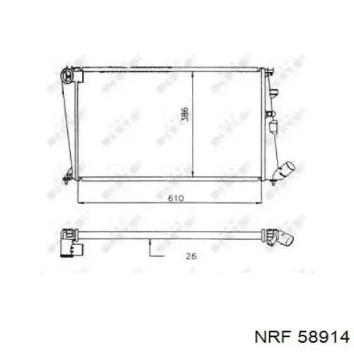 Радиатор 58914 NRF