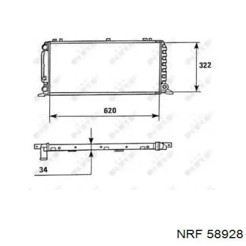 Радиатор 58928 NRF