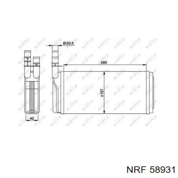 Купить 58931 NRF Радиатор печки