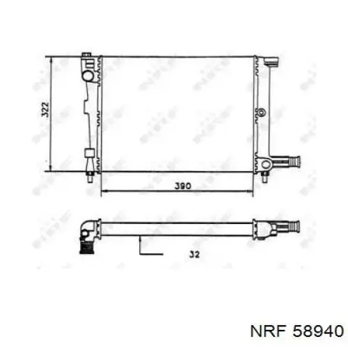 Радиатор 58940 NRF