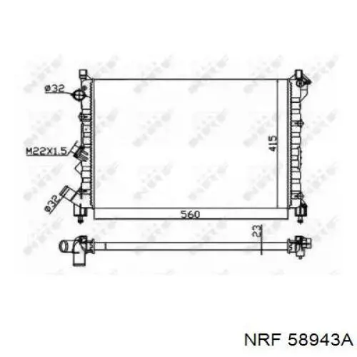 Радиатор 58943A NRF