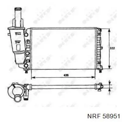 Радиатор 58951 NRF