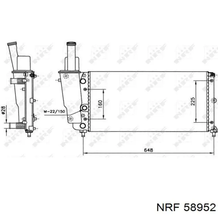 Купить 58952 NRF Радиатор водяной